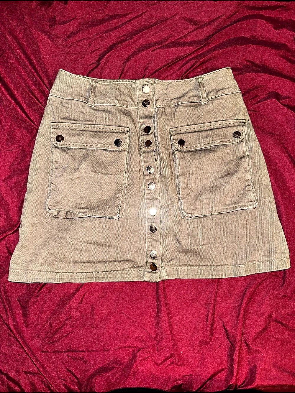 Mebon Mini Utility Skirt in Brown Size Medium